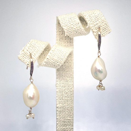 NO.8 Pearl Earring - Flat Pearl