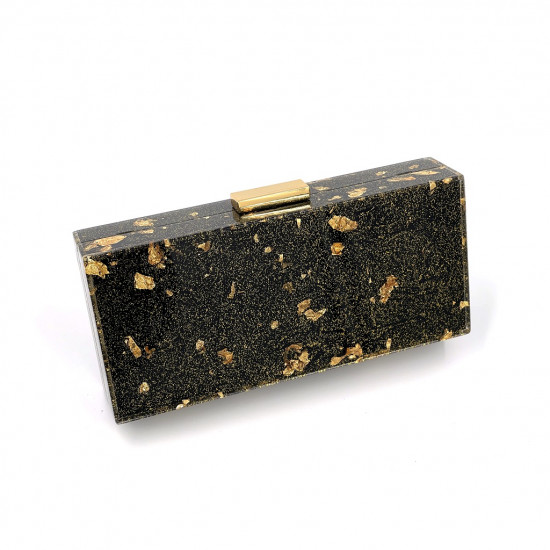 NO.8 Black & Gold Clutch Box