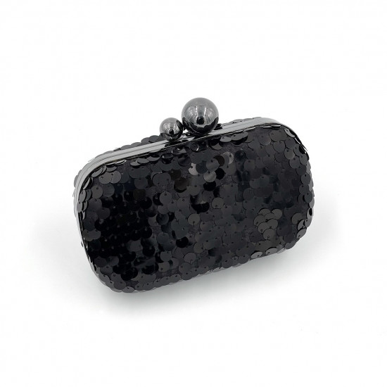 NO.8 Black Bling Clutch Bag