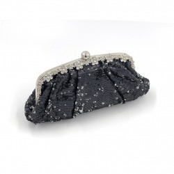 NO.8 Black Beaded Clutch