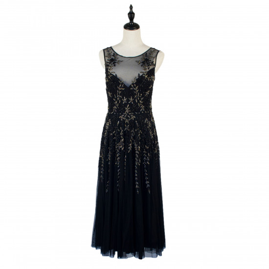 NO.8 Black Beaded Midi