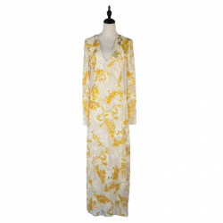 NO.8 Golden & White Sequin Maxi