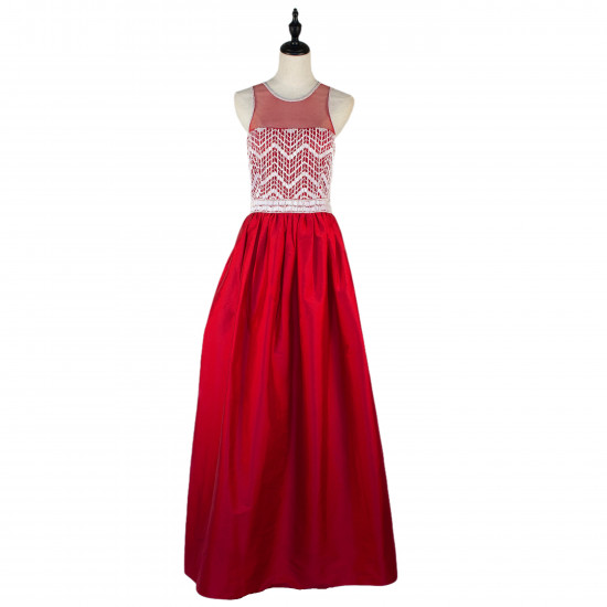 NO.8 Red Top Beaded Sleeveless Maxi