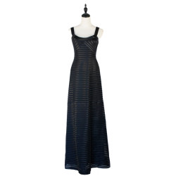 NO.8 Black Strape Full Length Dress