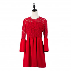 NO.8 Red Lace One Piece Dress