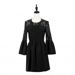 NO.8 Black Lace One Piece Dress