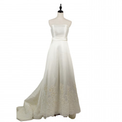 NO.8 Tube Wedding Gown with Train